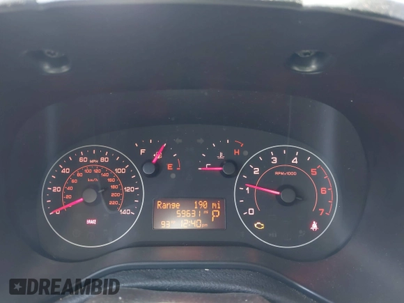 2018 Ram ProMaster City Cargo Tradesman with VIN ZFBERFAB3J6J50426, listed as a IAAI auction lot 42137488 with 59,631 mi miles and . Bid and sale history available at DreamBid. Image 7.