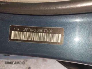 2006 Hyundai Sonata GLS with VIN 5NPEU46F36H147406, listed as a IAAI auction lot 42052455 with 241,059 mi miles and . Bid and sale history available at DreamBid. Image 9.