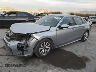 2025 Honda Civic Sedan LX with VIN 2HGFE2F27SH520650, listed as a Copart auction lot 87479244 with 8,805 mi miles and Salvage Title. Bid and sale history available at carsss.com. Image 1.