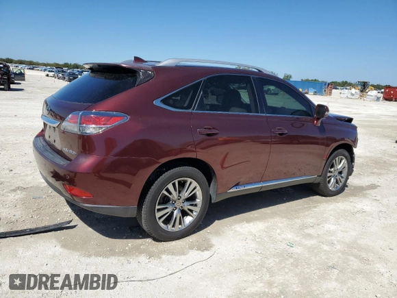 2014 Lexus RX 450h with VIN JTJBC1BA9E2067846, listed as a Copart auction lot 48116715 with 141,693 mi miles and Non repairable. Bid and sale history available at DreamBid. Image 3.