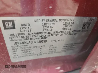 2017 GMC Acadia SLE z VIN 1GKKNKLA8HZ239799, wystawiony jako Copart lot #53071115 z przebiegiem 116 547 mil mil oraz Szkoda całkowita • Salvage title. Historia ofert i sprzedaży dostępna na DreamBid. Obrazek 12.