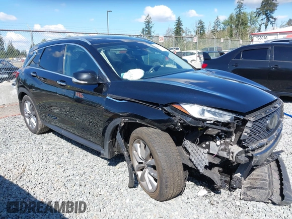2021 Infiniti QX50 Luxe z VIN 3PCAJ5BB4MF115477, wystawiony jako IAAI lot #42088105 z przebiegiem 49 821 mil mil oraz . Historia ofert i sprzedaży dostępna na DreamBid. Obrazek 1.