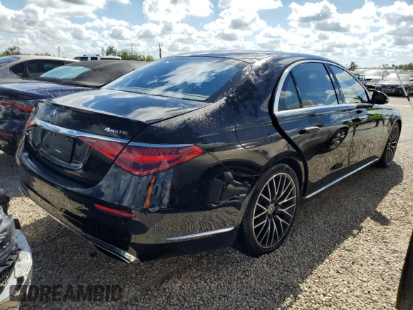 2021 Mercedes-Benz S 580 with VIN W1K6G7GB8MA043349, listed as a Copart auction lot 65180302 with 5,907 mi miles and . Bid and sale history available at DreamBid. Image 4.