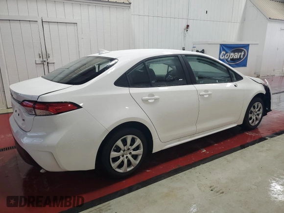 2025 Toyota Corolla LE with VIN 5YFB4MDE7SP256672, listed as a Copart auction lot 51751815 with 1,096 mi miles and Salvage Title. Bid and sale history available at carsss.com. Image 3.