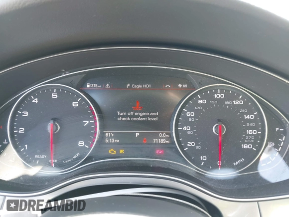 2016 Audi A6 3.0T Premium Plus with VIN WAUFGAFC0GN093898, listed as a IAAI auction lot 41844371 with 71,189 mi miles. Bid and sale history available at carsss.com. Image 7.