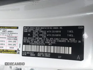 2024 Lexus NX 250 Premium with VIN 2T2GDCAZXRC015315, listed as a IAAI auction lot 41360875 with 7,294 mi miles and . Bid and sale history available at DreamBid. Image 9.