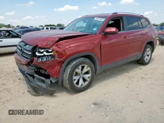 2018 Volkswagen Atlas S z VIN 1V2AP2CA9JC599351, wystawiony jako Copart lot #58223485 z przebiegiem 69 527 mil mil oraz Szkoda całkowita • Salvage title. Historia ofert i sprzedaży dostępna na DreamBid. Obrazek 1.