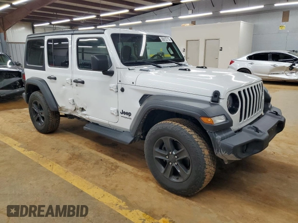 2021 Jeep Wrangler Unlimited Sport Altitude with VIN 1C4HJXDN6MW667012, listed as a Copart auction lot 56915715 with 40,744 mi miles and Salvage title. Bid and sale history available at DreamBid. Image 4.