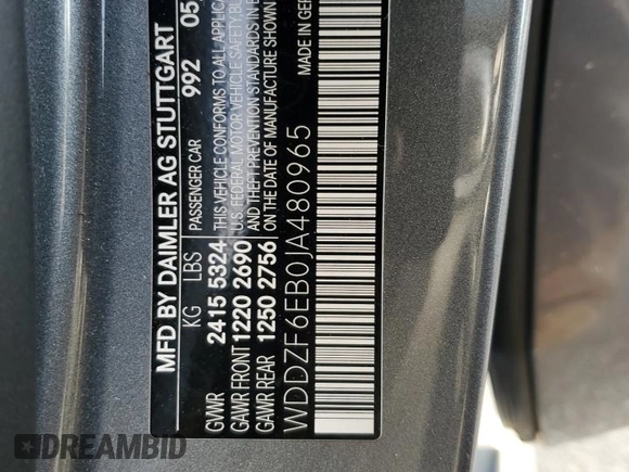2018 Mercedes-Benz E-Class AMG E 43 with VIN WDDZF6EB0JA480965, listed as a Copart auction lot 44770455 with 48,370 mi miles and Salvage Title. Bid and sale history available at carsss.com. Image 14.