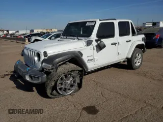 2023 Jeep Wrangler Sahara z VIN 1C4JJXP62PW642487, wystawiony jako Copart lot #86495044 z przebiegiem 37 259 mil mil oraz Nie do naprawy • Non repairable. Historia ofert i sprzedaży dostępna na DreamBid. Obrazek 1.