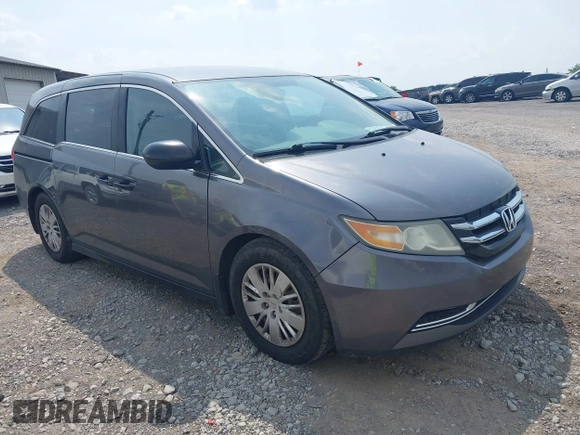 2014 Honda Odyssey LX z VIN 5FNRL5H27EB007683, wystawiony jako IAAI lot #42427304 z przebiegiem 325 359 mil mil oraz . Historia ofert i sprzedaży dostępna na DreamBid. Obrazek 1.