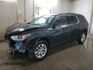 2019 Chevrolet Traverse LT Cloth z VIN 1GNERGKW3KJ197000, wystawiony jako Copart lot #54820535 z przebiegiem 140 123 mil mil oraz Szkoda całkowita • Salvage title. Historia ofert i sprzedaży dostępna na DreamBid. Obrazek 1.