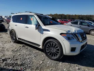 2020 Nissan Armada Platinum with VIN JN8AY2NFXL9361522, listed as a Copart auction lot 80917344 with Not Provided miles and Salvage Title. Bid and sale history available at carsss.com. Image 4.