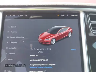 2016 Tesla Model S 70 with VIN 5YJSA1E17GF152401, listed as a IAAI auction lot 42272384 with 65,698 mi miles and . Bid and sale history available at DreamBid. Image 7.