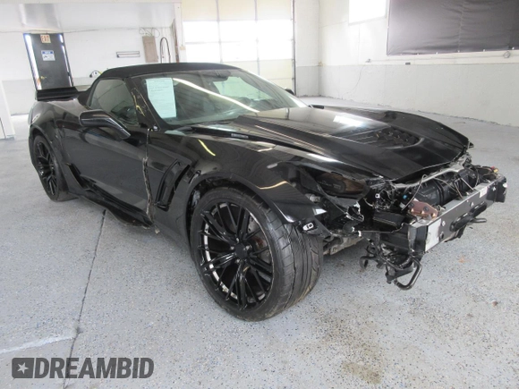 2017 Chevrolet Corvette Z06 3LZ with VIN 1G1YU3D60H5603836, listed as a Copart auction lot 78516134 with 4,594 mi miles and Salvage Title. Bid and sale history available at carsss.com. Image 1.