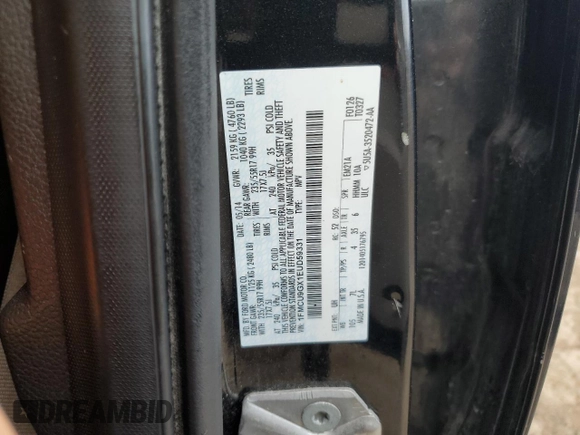 2014 Ford Escape SE with VIN 1FMCU9GX1EUD59331, listed as a Copart auction lot 64366575 with 144,245 mi miles and Clean title. Bid and sale history available at DreamBid. Image 12.