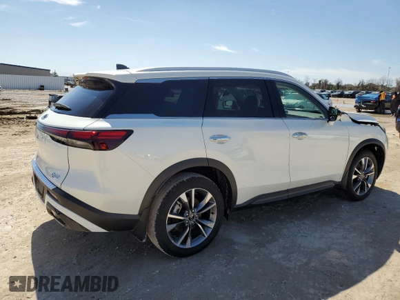 2024 Infiniti QX60 Luxe с VIN 5N1DL1FR6RC345884, выставлен на аукционе Copart как лот 45394685 с пробегом 7 497 миль миль и Списание • Salvage title. История ставок и продаж доступна на DreamBid. Изображение 3.