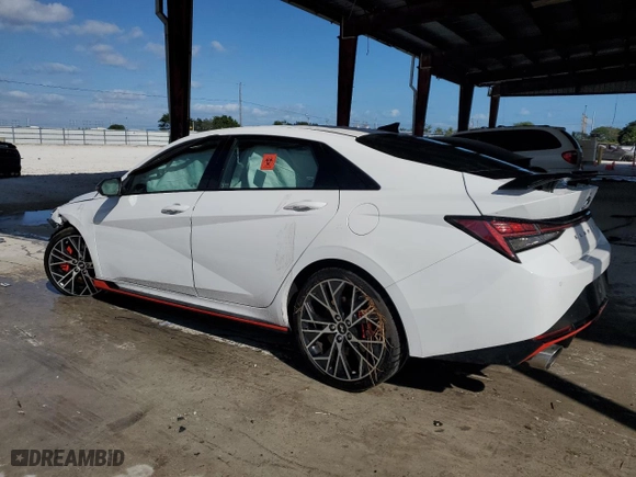 2023 Hyundai Elantra N with VIN KMHLW4AK9PU018496, listed as a Copart auction lot 88237095 with 11,456 mi miles and Non Repairable. Bid and sale history available at carsss.com. Image 2.