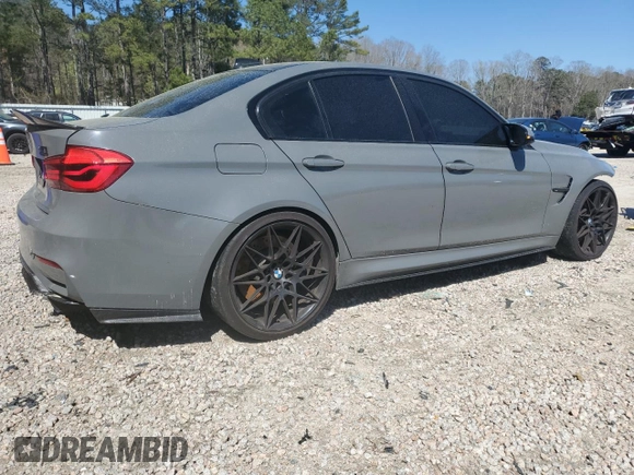 2018 BMW M3 with VIN WBS8M9C54J5J79224, listed as a Copart auction lot 49957215 with 73,015 mi miles and Salvage Title. Bid and sale history available at carsss.com. Image 3.