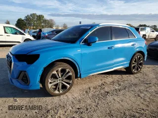 2019 Audi Q3 S line Premium Plus with VIN WA1EECF34K1084907, listed as a Copart auction lot 80546094 with 79,972 mi miles and Salvage Title. Bid and sale history available at carsss.com. Image 1.
