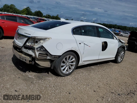 2016 Buick LaCrosse Leather with VIN 1G4GB5G3XGF126780, listed as a Copart auction lot 63676714 with Not Provided miles and Salvage Title. Bid and sale history available at DreamBid. Image 3.