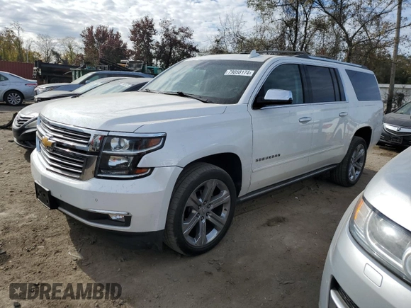 2019 Chevrolet Suburban Premier with VIN 1GNSKJKC4KR249147, listed as a Copart auction lot 79058174 with 88,514 mi miles and Salvage Title. Bid and sale history available at DreamBid. Image 1.