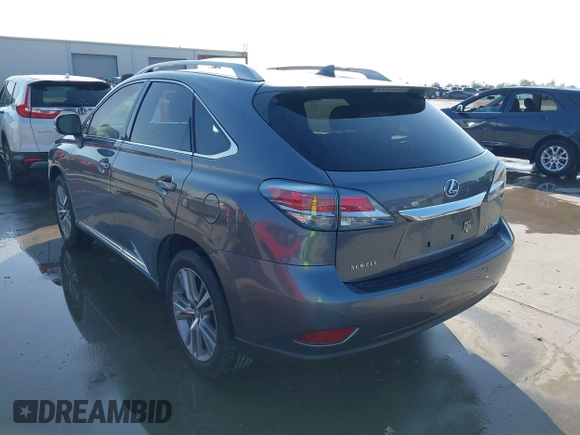 2015 Lexus RX 350 with VIN JTJZK1BA1F2420762, listed as a IAAI auction lot 42085592 with 104,146 mi miles and . Bid and sale history available at DreamBid. Image 3.