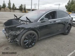 2020 Tesla Model X Long Range with VIN 5YJXCDE23LF248773, listed as a Copart auction lot 53062405 with 62,342 mi miles and Salvage Title. Bid and sale history available at carsss.com. Image 1.