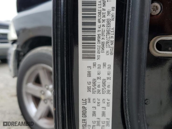 2010 Dodge Ram 1500 Sport with VIN 1D7RV1CT8AS193093, listed as a Copart auction lot 85918234 with 161,418 mi miles and Salvage Title. Bid and sale history available at carsss.com. Image 12.