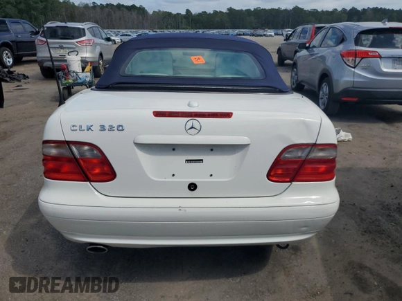 2002 Mercedes-Benz CLK 320/430 with VIN WDBLK65G52T127052, listed as a Copart auction lot 67317544 with 160,904 mi miles and Salvage Title. Bid and sale history available at DreamBid. Image 6.