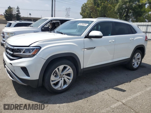 2021 Volkswagen Atlas SEL with VIN 1V2EE2CA1MC228616, listed as a Copart auction lot 54734225 with 46,369 mi miles and Salvage title. Bid and sale history available at DreamBid. Image 1.
