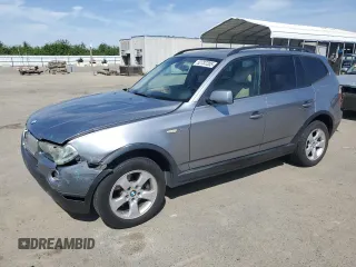 2008 BMW X3 3.0si with VIN WBXPC93458WJ13124, listed as a Copart auction lot 52737205 with 170,634 mi miles and Salvage Title. Bid and sale history available at carsss.com. Image 1.