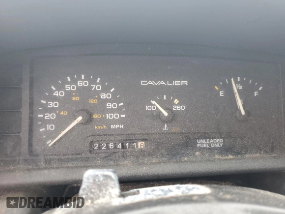 1993 Chevrolet Cavalier with VIN 1G1JC8444P7213714, listed as a Copart auction lot 43815125 with 226,411 mi miles and Salvage Title. Bid and sale history available at DreamBid. Image 9.
