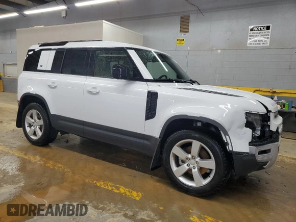 2024 Land Rover Defender S with VIN SALEJ7EX4R2283949, listed as a Copart auction lot 83841744 with 9,824 mi miles and Salvage title. Bid and sale history available at DreamBid. Image 4.