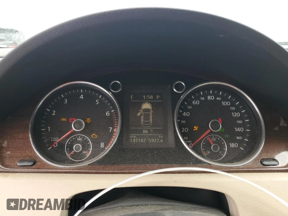 2012 Volkswagen CC Lux Plus with VIN WVWHP7AN9CE552993, listed as a Copart auction lot 51700625 with 147,107 mi miles and Salvage title. Bid and sale history available at DreamBid. Image 9.