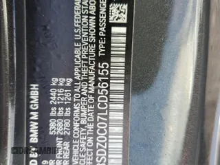 2020 BMW M8 Competition z VIN WBSDZ0C07LCD56155, wystawiony jako Copart lot #81146663 z przebiegiem 16 085 mil mil oraz . Historia ofert i sprzedaży dostępna na DreamBid. Obrazek 12.