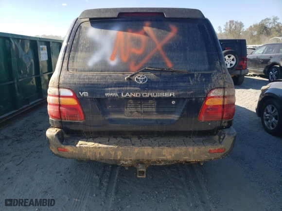 2002 Toyota Land Cruiser with VIN JTEHT05J122021423, listed as a Copart auction lot 75127634 with 0 mi miles and Non Repairable. Bid and sale history available at carsss.com. Image 6.