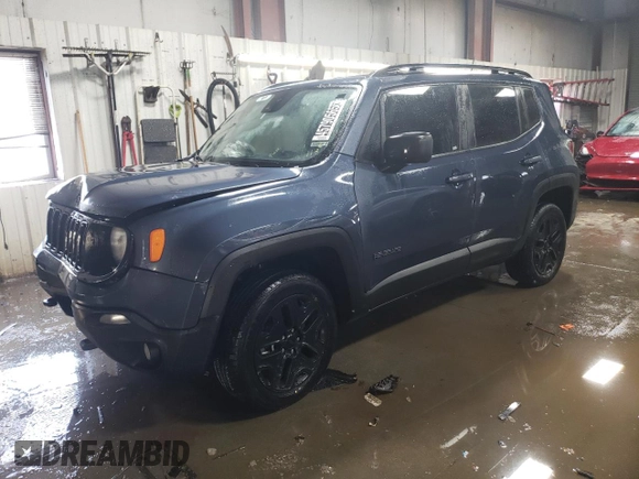 2021 Jeep Renegade Upland z VIN ZACNJDAB5MPM69768, wystawiony jako Copart lot #45790565 z przebiegiem Nie podano mil oraz Szkoda całkowita • Salvage title. Historia ofert i sprzedaży dostępna na DreamBid. Obrazek 1.