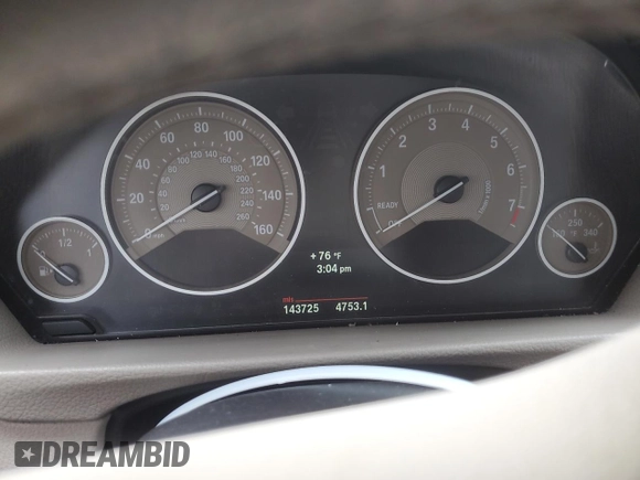 2012 BMW 3 Series 328i with VIN WBA3C1C5XCA696847, listed as a Copart auction lot 53005425 with 143,725 mi miles and Salvage title. Bid and sale history available at DreamBid. Image 9.