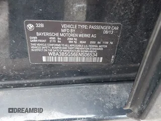 2014 BMW 3 Series 328i xDrive with VIN WBA3B5G56ENS06534, listed as a IAAI auction lot 41549553 with 165,779 mi miles and . Bid and sale history available at DreamBid. Image 9.