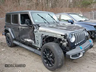 2023 Jeep Wrangler Sahara with VIN 1C4JJXP68PW583316, listed as a IAAI auction lot 41334596 with 17,524 mi miles and . Bid and sale history available at DreamBid. Image 1.