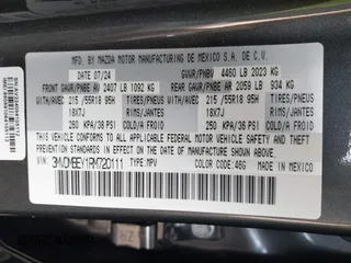 2024 Mazda CX-30 Premium Plus with VIN 3MVDMBEY1RM720111, listed as a IAAI auction lot 42730412 with 3,988 mi miles and . Bid and sale history available at DreamBid. Image 9.