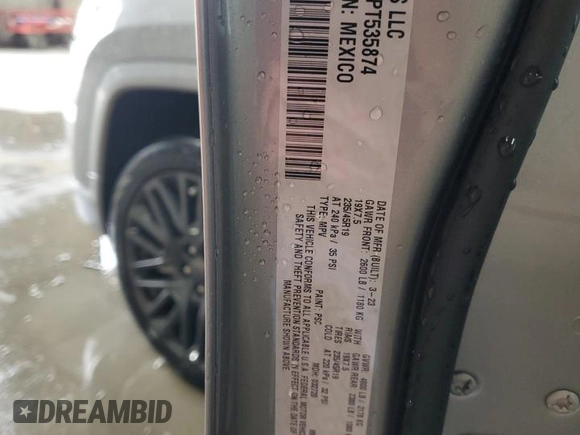 2023 Jeep Compass Limited with VIN 3C4NJDCN7PT535874, listed as a Copart auction lot 54228825 with 15,953 mi miles and Salvage Title. Bid and sale history available at DreamBid. Image 14.