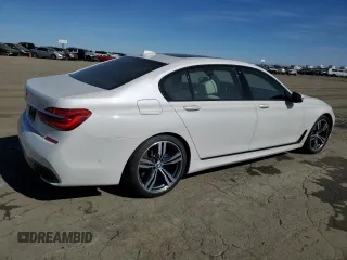 2016 BMW 7 Series 750i with VIN WBA7F0C55GGM20839, listed as a Copart auction lot 46189945 with 75,886 mi miles and Salvage Title. Bid and sale history available at carsss.com. Image 3.