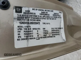 2005 Chevrolet Uplander z VIN 1GNDV03L95D233472, wystawiony jako Copart lot #61763672 z przebiegiem Nie podano mil oraz Szkoda całkowita • Salvage title. Historia ofert i sprzedaży dostępna na DreamBid. Obrazek 10.