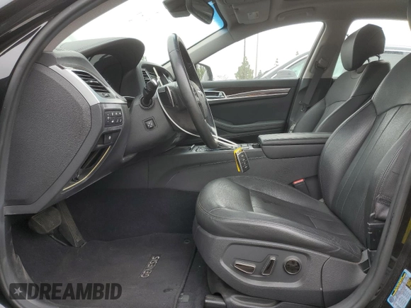 2018 Genesis G80 3.8L with VIN KMHGN4JE5JU238787, listed as a Copart auction lot 62377095 with 71,405 mi miles and Salvage title. Bid and sale history available at DreamBid. Image 7.