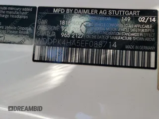 2014 Mercedes-Benz SLK-Class SLK 250 with VIN WDDPK4HA5EF088714, listed as a Copart auction lot 68346104 with 65,830 mi miles and Salvage Title. Bid and sale history available at carsss.com. Image 14.