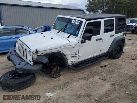 2018 Jeep Wrangler Unlimited Sport S with VIN 1C4BJWDGXJL849522, listed as a Copart auction lot 48964995 with 104,910 mi miles and Salvage title. Bid and sale history available at DreamBid. Image 1.