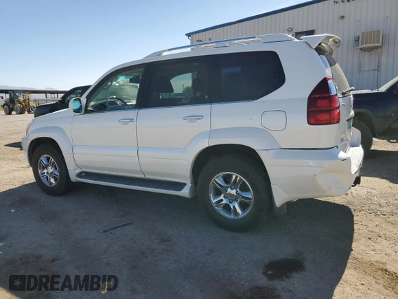 2008 Lexus GX 470 z VIN JTJBT20X480158763, wystawiony jako Copart lot #57632255 z przebiegiem 138 303 mil mil oraz Szkoda całkowita • Salvage title. Historia ofert i sprzedaży dostępna na DreamBid. Obrazek 2.