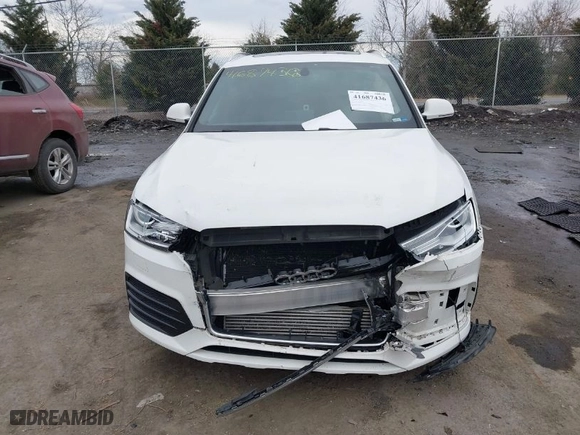 2018 Audi Q3 Premium with VIN WA1ECCFS1JR015959, listed as a IAAI auction lot 41687436 with 126,924 mi miles. Bid and sale history available at carsss.com. Image 12.
